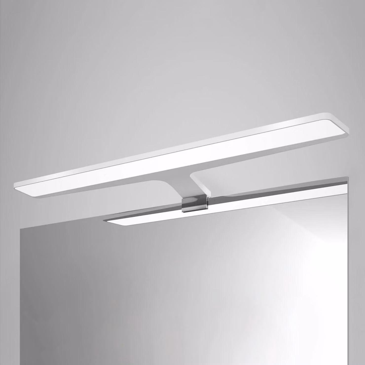 Ebir Applique da parete Nayra, Bianco / Opale, Bagno, Plastica, Moderno, Applique