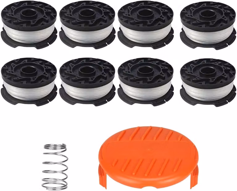 Omgoods - 8 pezzi di filo per decespugliatori, lunghezza 30 piedi, compatibile con diversi modelli di decespugliatori