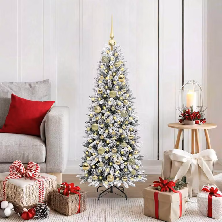 Maison Exclusive - Albero di Natale artificiale, colore bianco, altezza 120 cm