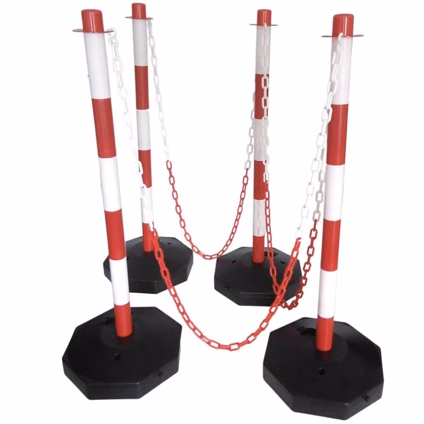 Set di pali per barriera 4 pezzi