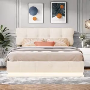 UnboxG letto imbottito con contenitore e rete a doghe, letto a molle 160x200cm letto matrimoniale con led, letto contenitore funzionale, letto matrimoniale in velluto