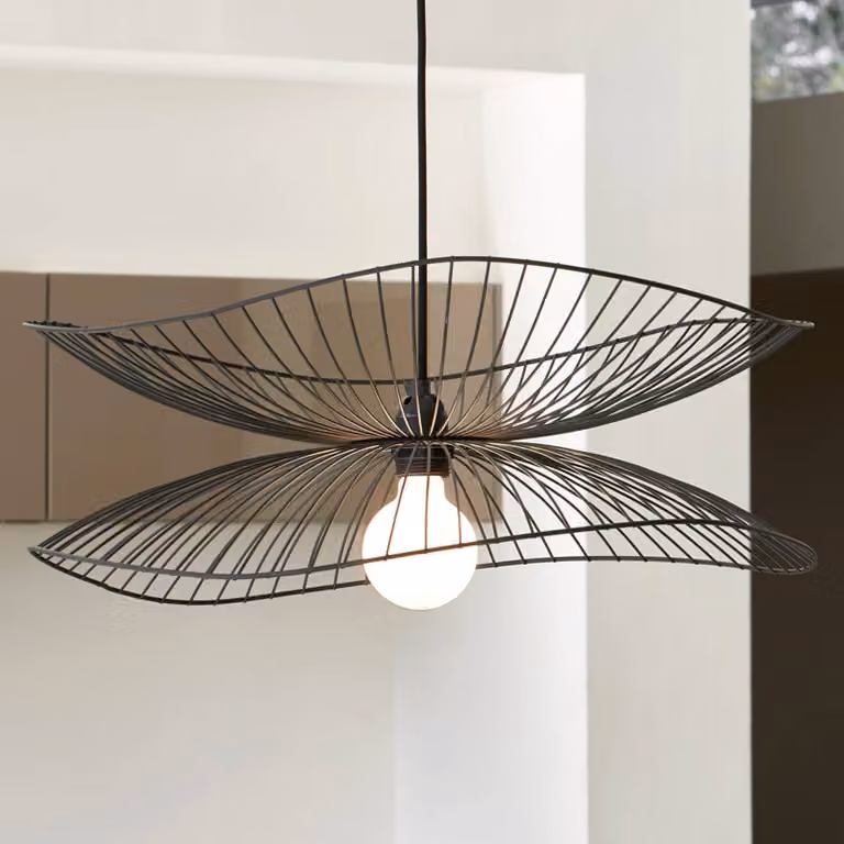 Forestier Lampada a sospensione Libellule S, dimmerabile, Nero, Soggiorno / Sala da pranzo, Metallo, Design, Lampada a sospensione