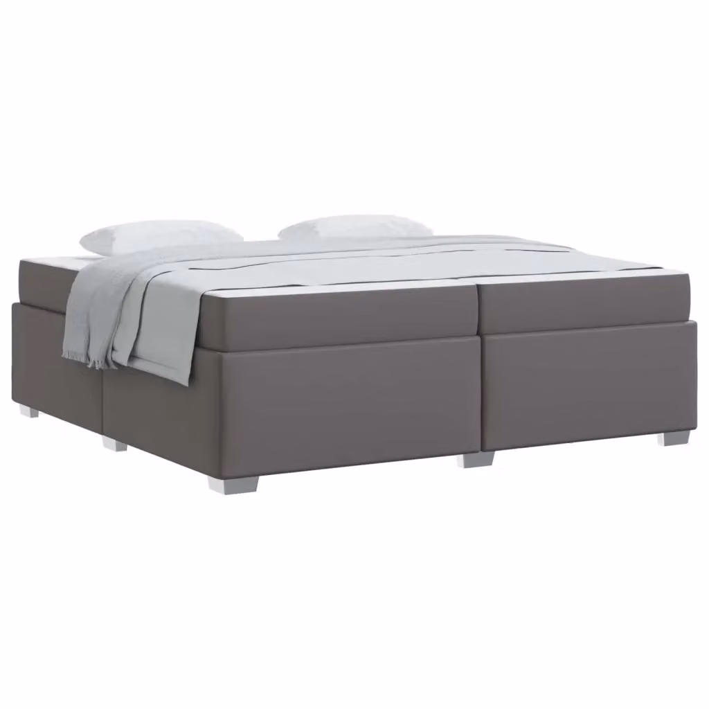 Struttura letto moderna vidaXL in tessuto grigio con materasso L/P/H: 200 x 200 x 47 cm – 2