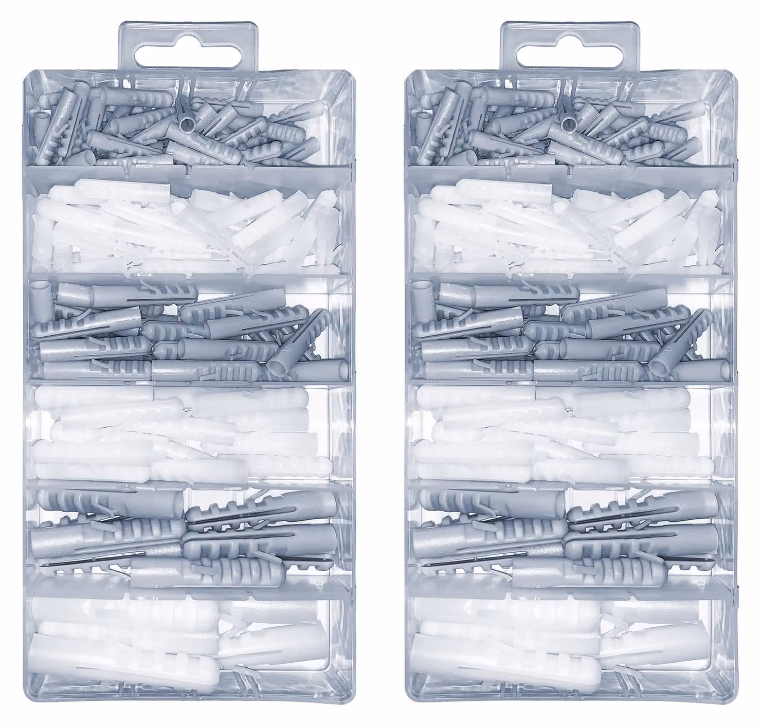 Set di 276 tasselli in plastica in una scatola (5-12 mm )