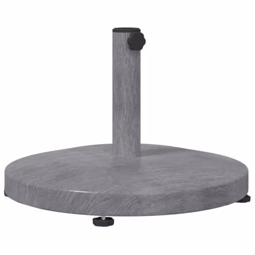 Helloshop26 Base per ombrellone moderna rotonda esterna 48 x 48 x 32 cm Design pulito giardino in acciaio grigio scuro 02_0058936