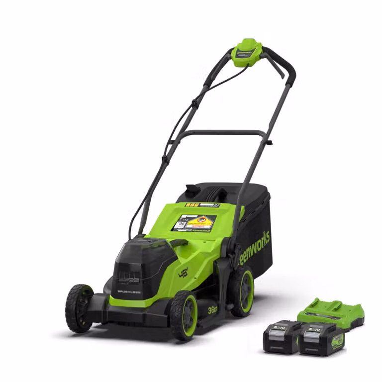Greenworks POWERALL 48V (24V x 2) Rasaerba 36cm - 2x Batterie 4Ah