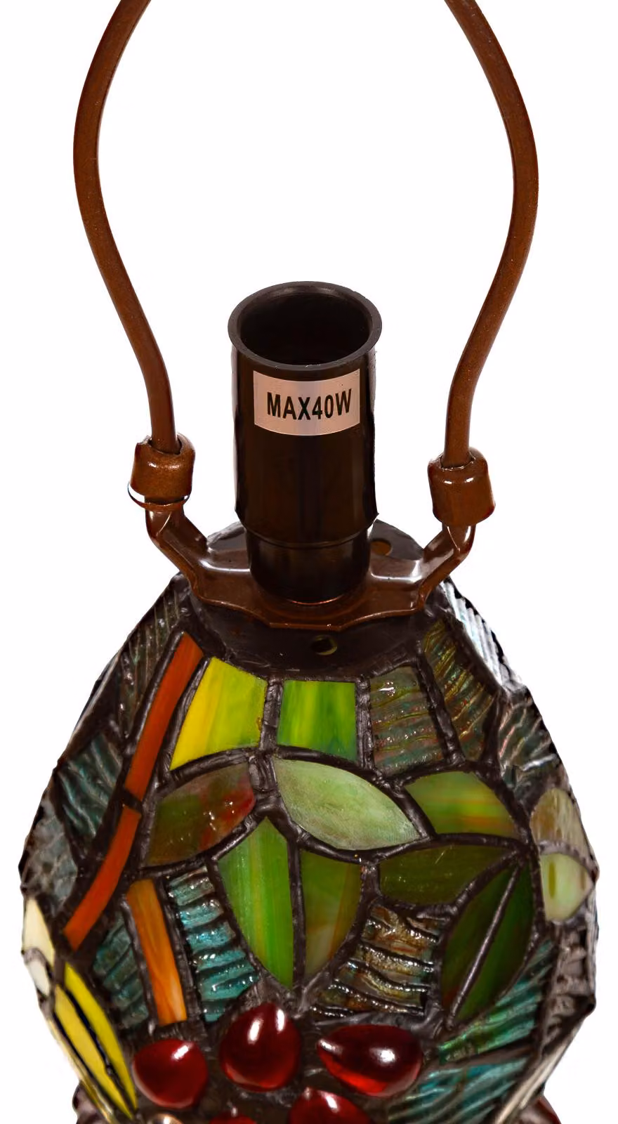 Birendy Lampada da tavolo da 12 pollici Tiffany con motivo a libellula grande, lampada decorativa, colore: Tiff 182, base in vetro