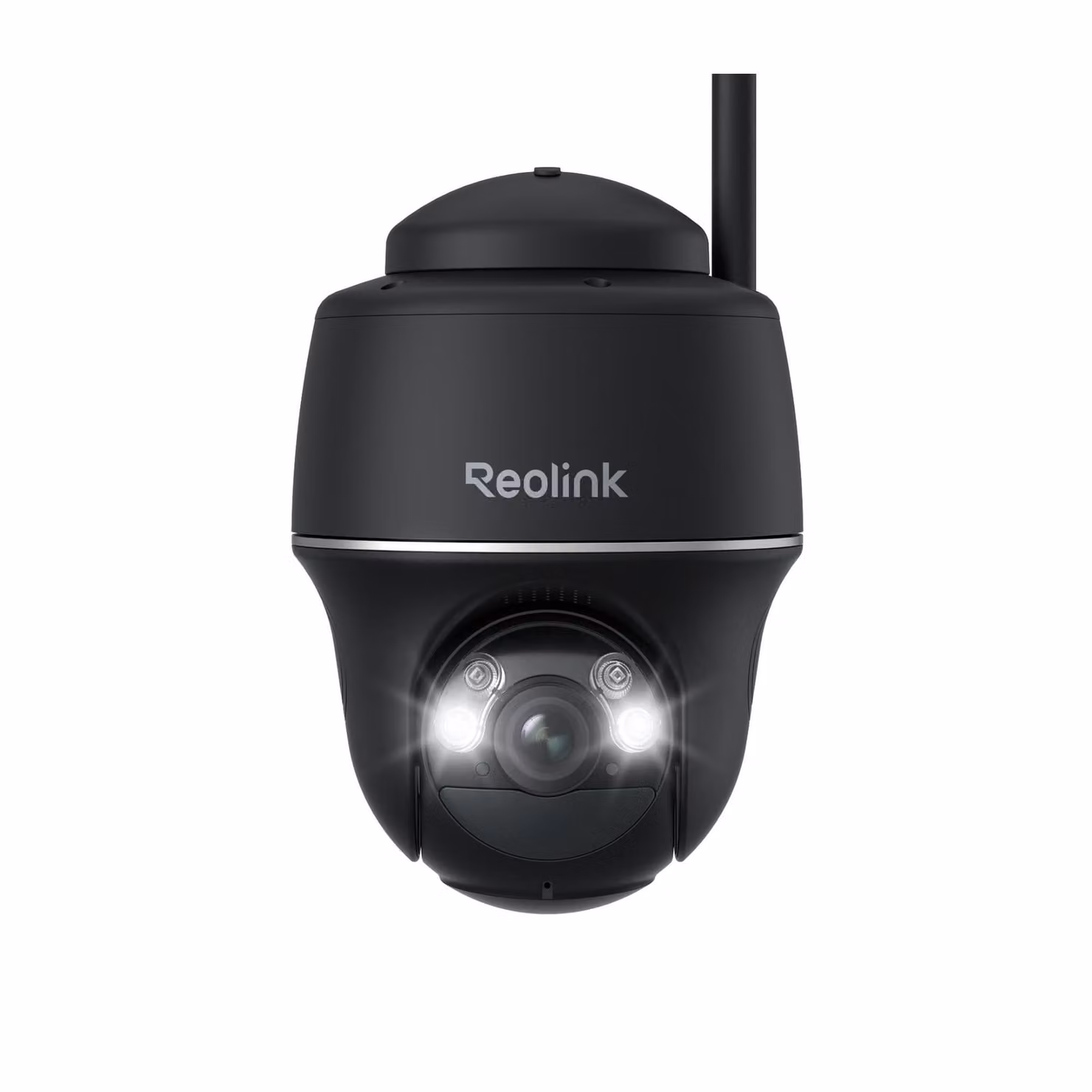 Reolink Argus PT, telecamera di sicurezza 2K+ 5MP PTZ a energia solare/batteria per esterni, WiFi 2,4/5GHz, rilevamento persone/veicoli, audio a 2 vie, nero