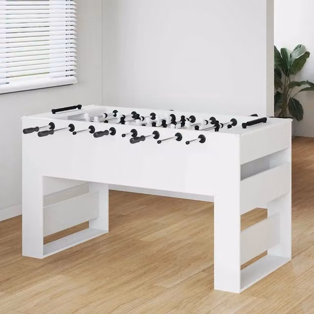Tavolo da Foosball vidaXL Bianco in Legno Multistrato L: 146,5 cm, P: 74 cm, H: 85 cm