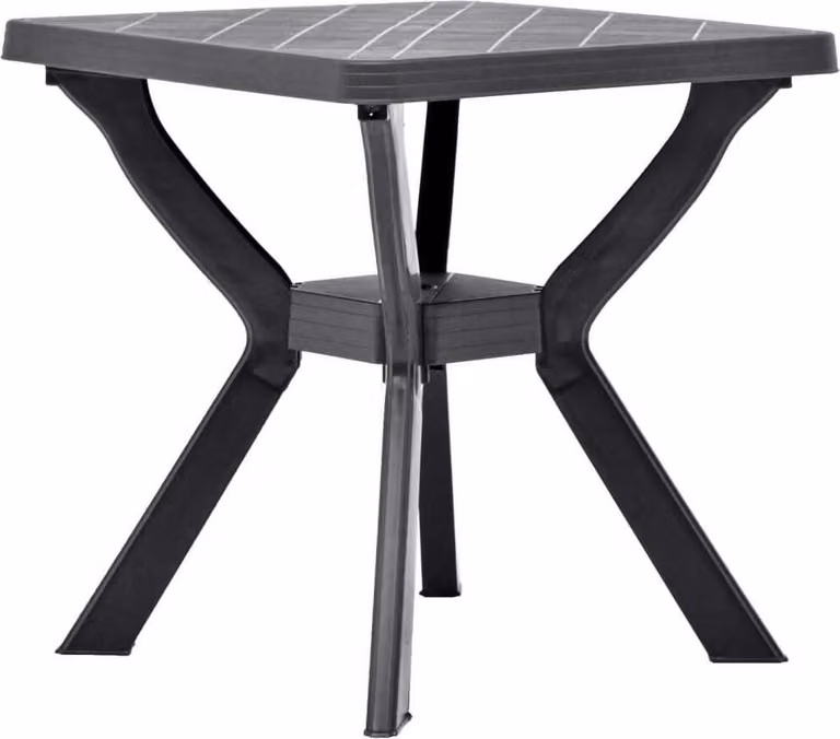 The Living Store Tavolo da bistrot antracite 70x70x72 cm in plastica