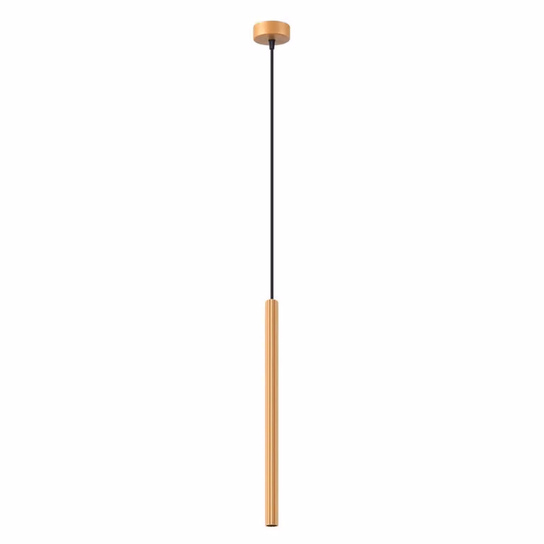 Lampada a sospensione ARCHE 1 oro 1xG9 8W acciaio 120x8x8cm Sollux Lighting
