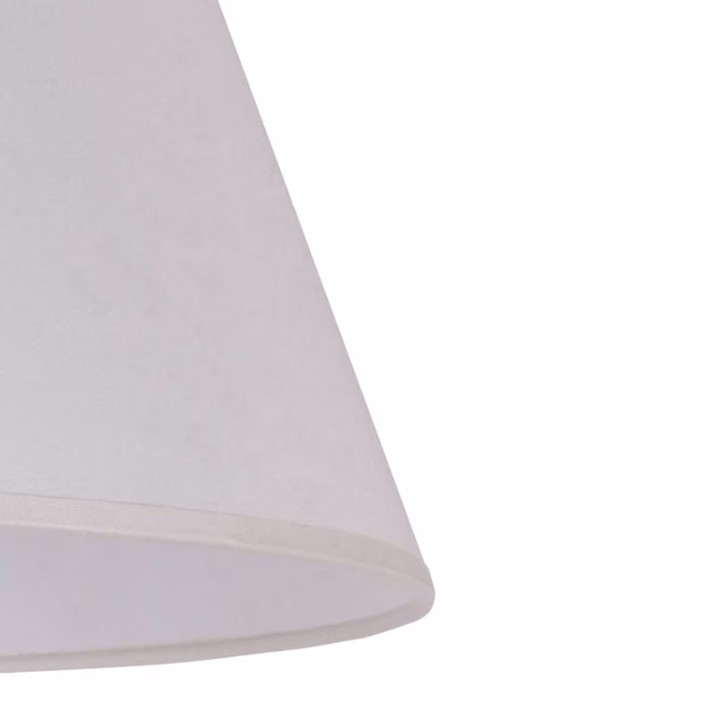 Paralume Sofia Altezza 25 cm, ecru/bianco Duolla, Bianco / Opale, Tessuto / Stoffa / Seta