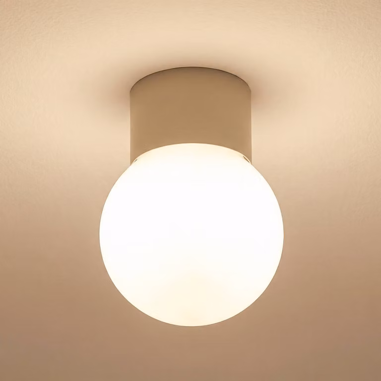 Plafoniera soffitto Hotel Mood 1 SIGMA, dimmerabile, Bianco / Opale, Corridoio, Vetro, Plafoniera