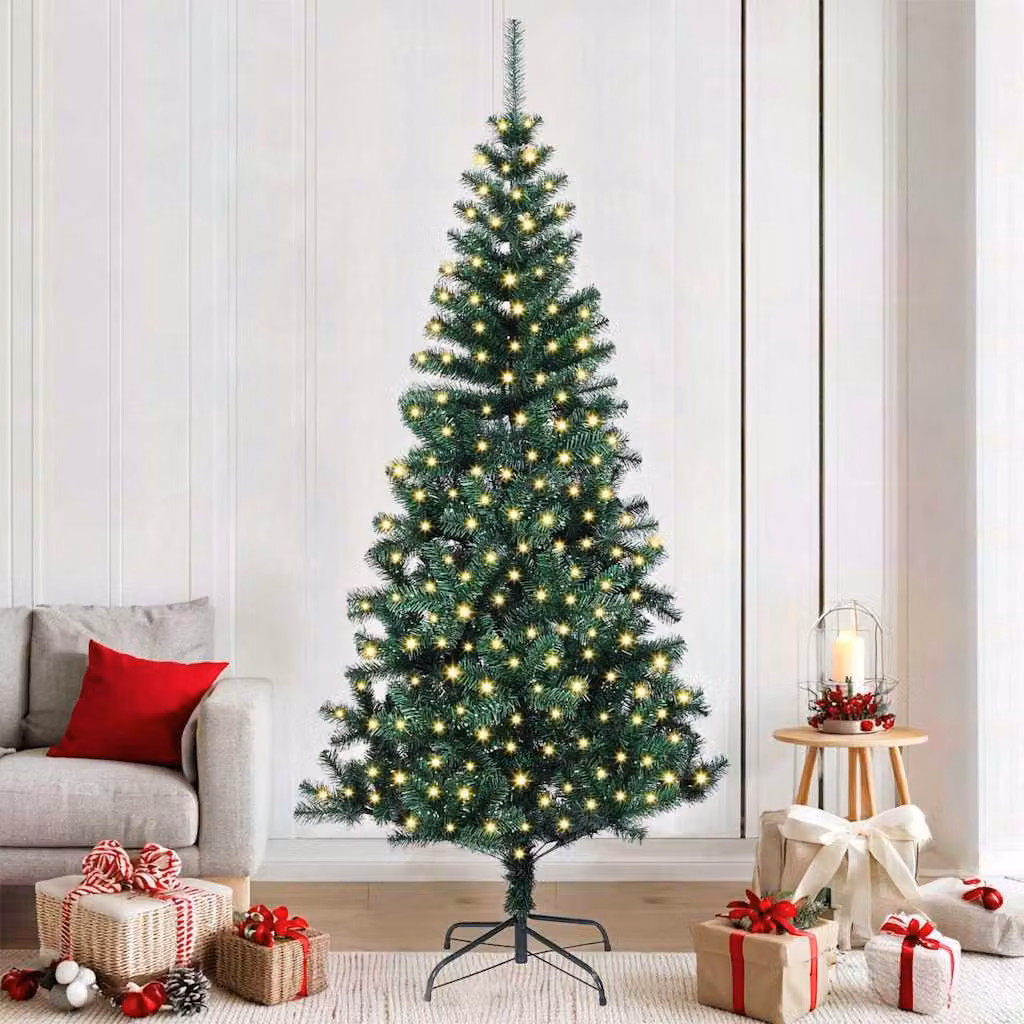 Maison Exclusive - Albero di Natale artificiale illuminato, verde, 210 cm