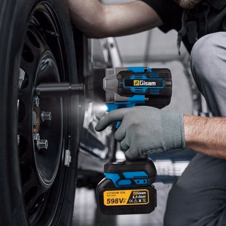 Chiave a percussione a batteria – Potente utensile elettrico con motore brushless e coppia elevata
