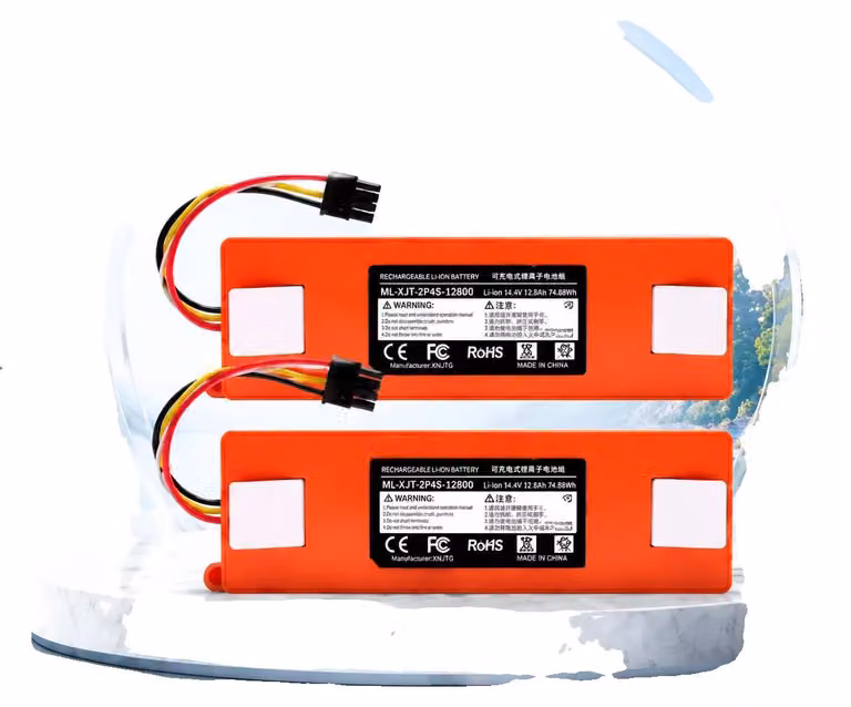 Batterie di ricambio per aspirapolvere robot, 14,4V, capacità 12800mAh, 14,4V 12800mAh - 2 pezzi