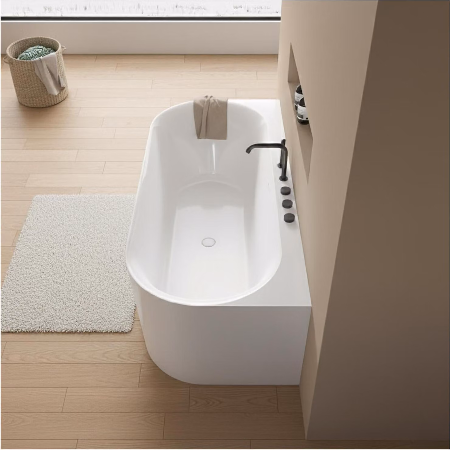 Vasca da bagno FORMA 170cm in acrilico bianco da parete