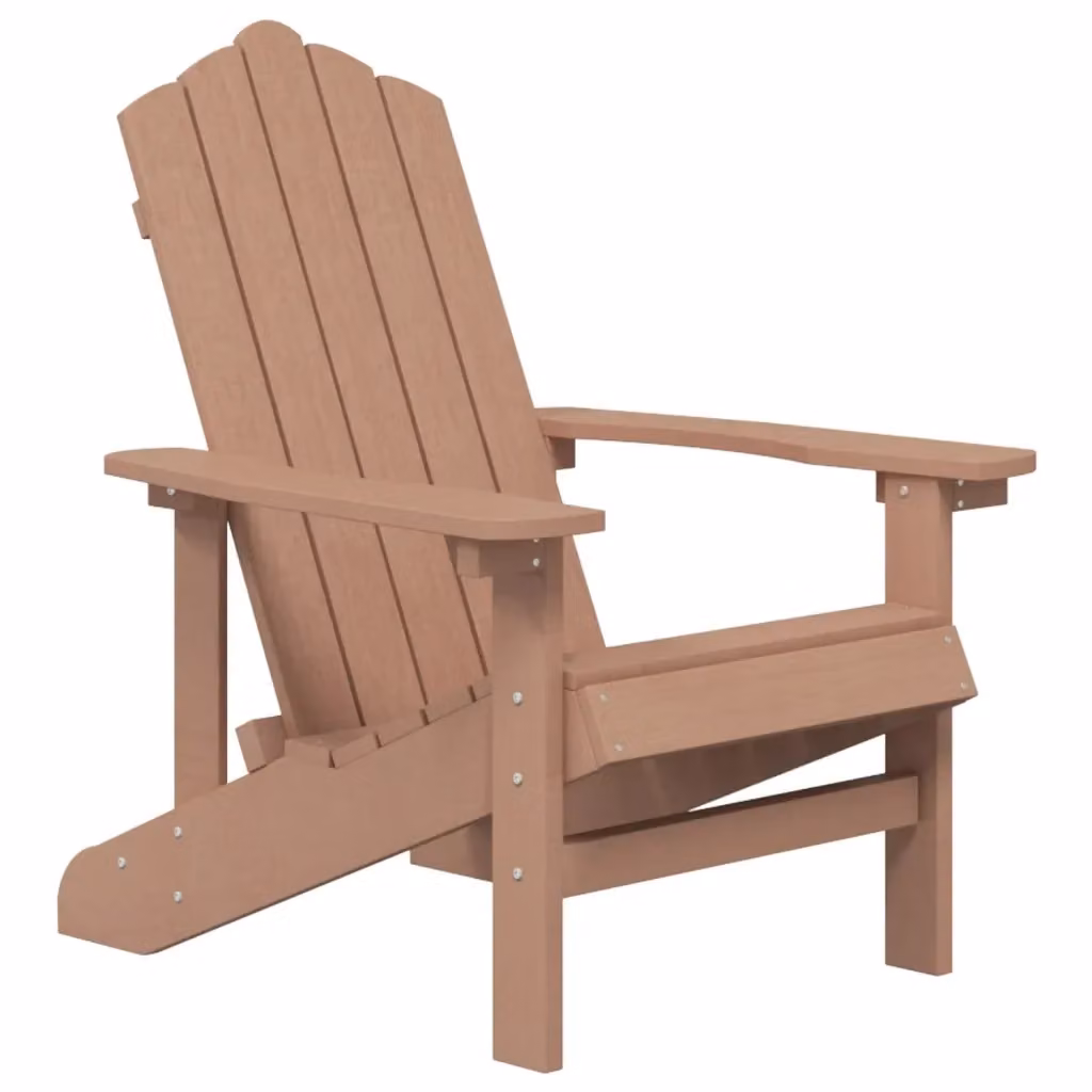 Sedia da giardino Adirondack vidaXL marrone in materiale sintetico resistente ai raggi UV – 2