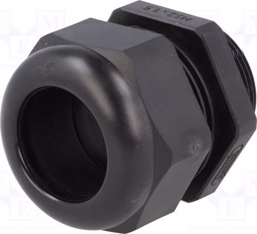 1 x Raccordo per cavo, grado di protezione IP68, modello 1.209.3201.50, filettatura M32, lunghezza 1,5 metri, materiale: plastica nera