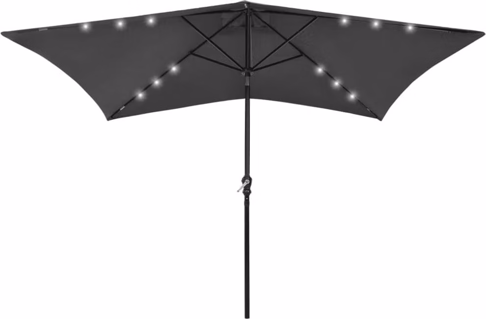 Maison Exclusive - Ombrellone con LED e palo in acciaio antracite 2x3 m