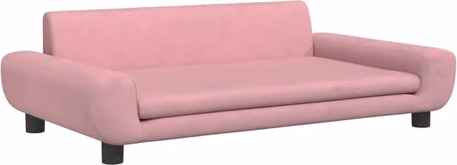 Lettino per Cani Rosa 100x54x33 cm in Velluto CFW3567089