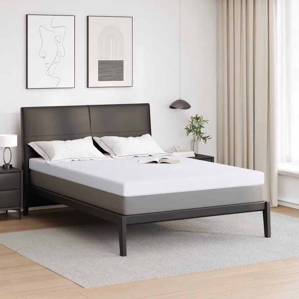 Topper in schiuma memory vidaXL Bianco L 200 x P 160 cm