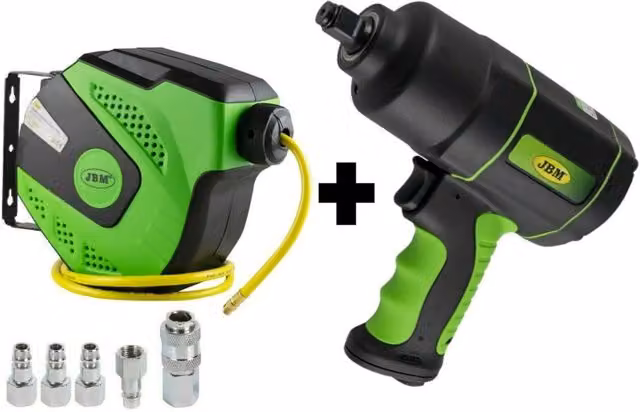 AVVITATORE PNEUMATICO DA 1/2" 1200NM ARROTOLATORE ARIA AVVOLGITUBO ARIA 10 MT