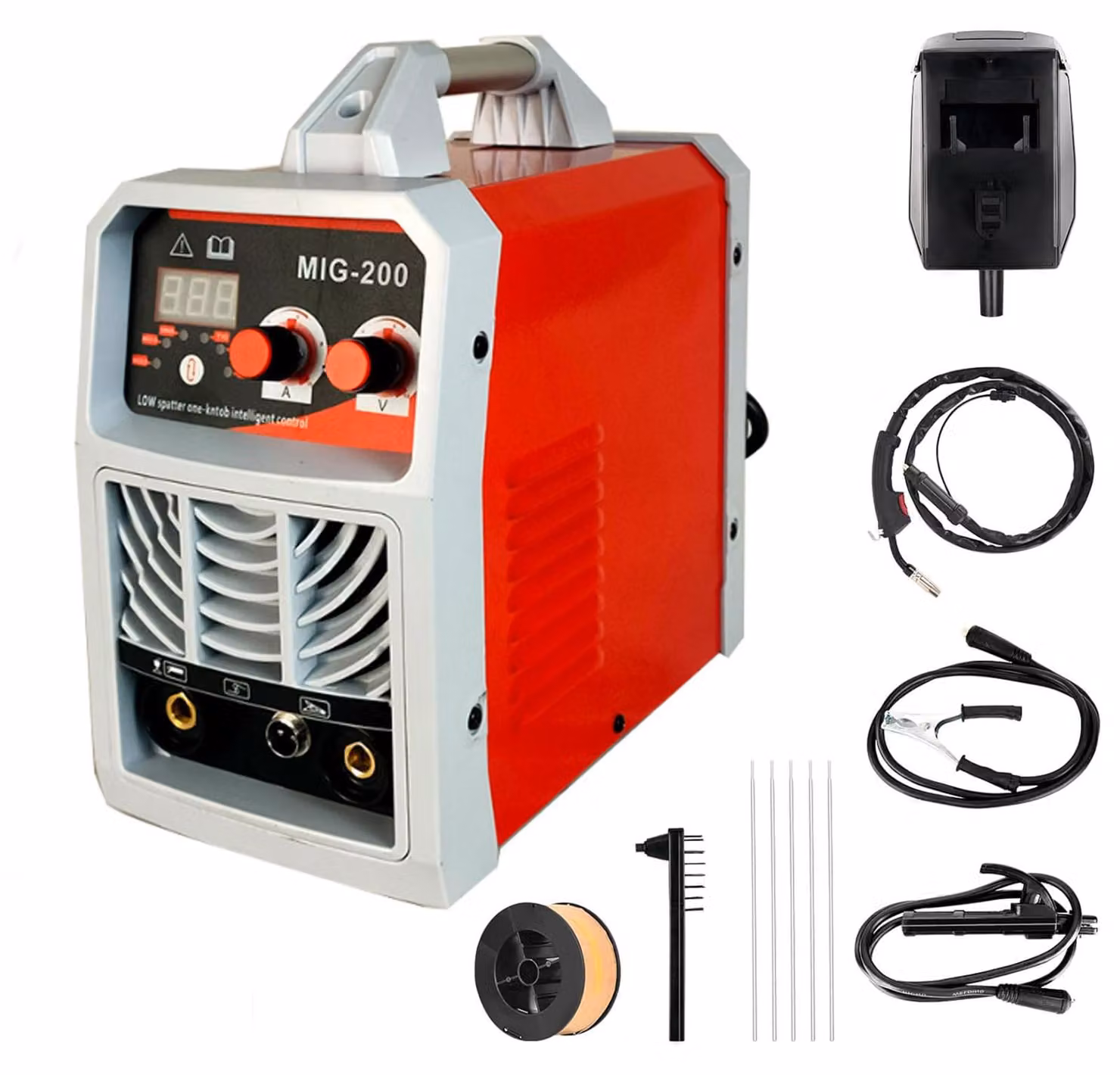 Saldatrice MIG 3-in-1, 200A, inverter IGBT, display LCD a colori