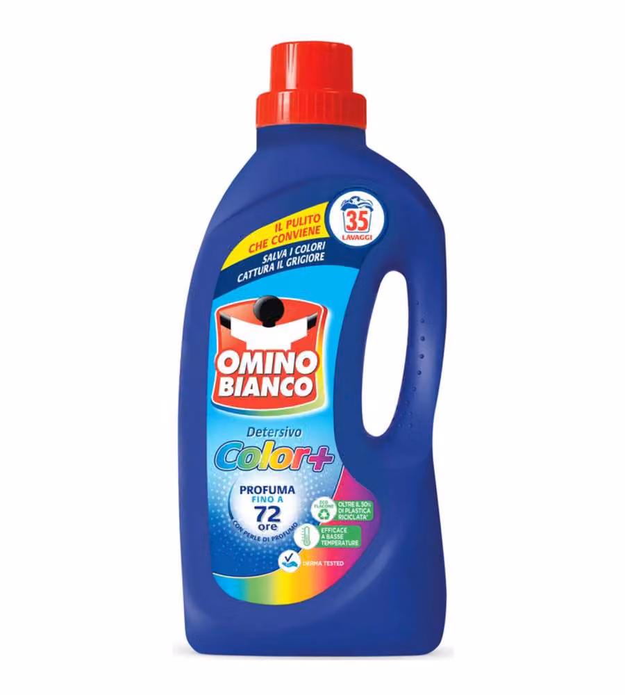 Omino Bianco Detersivo Liquido Color+ Bucato Lavatrice 35 lavaggi 1400ml