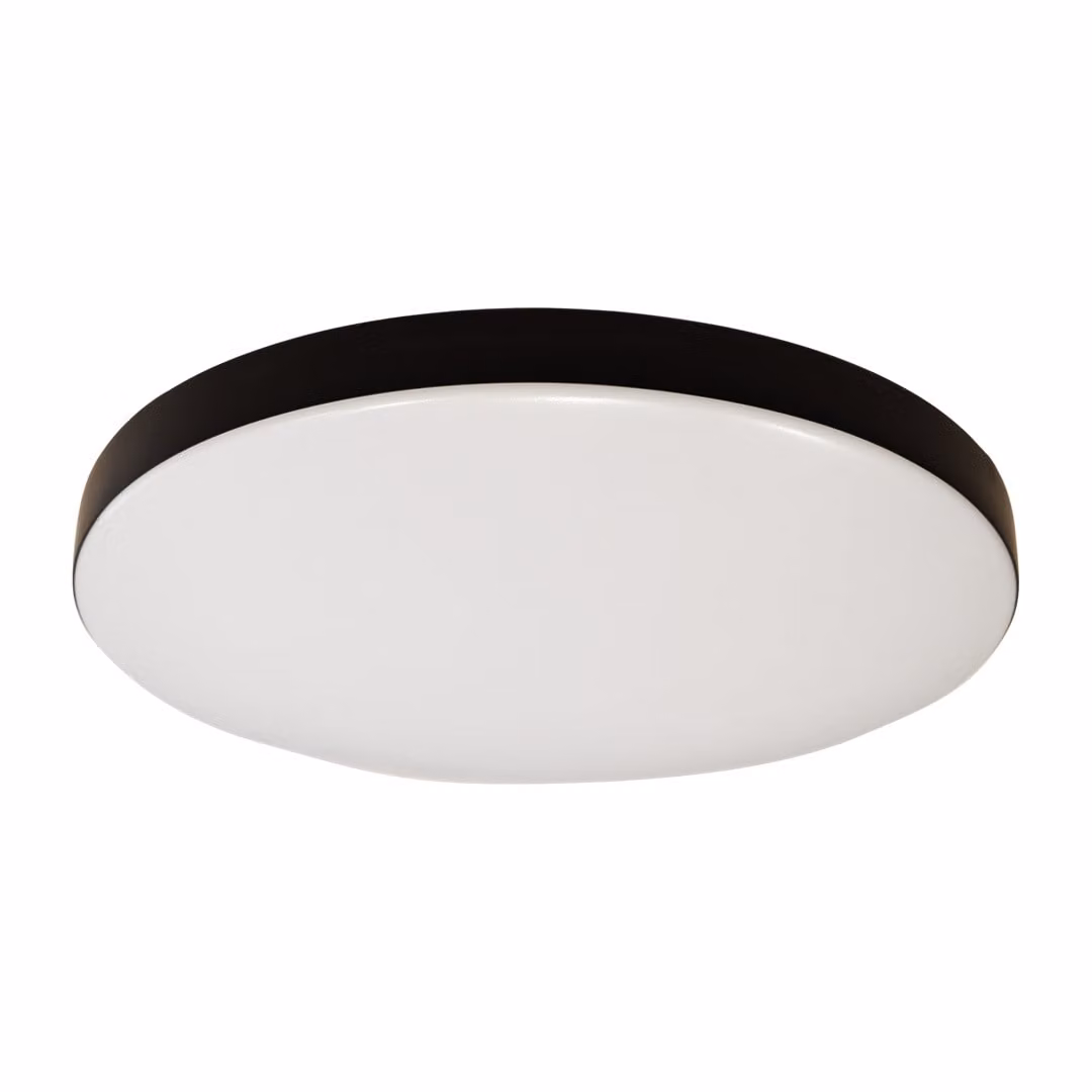Lampada a soffitto rotonda, diametro 33 cm, LED 13W, nero/bianco, modello Maya, marca Milagro