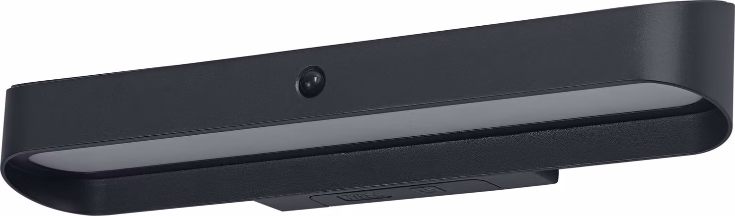 Apparecchio da parete esterno USB Volt ENDURA Style, grigio scuro, 7,00 W, 265 lm, 3000 K, angolo di illuminazione di 108°, durata di 50.000 ore, grado di protezione IP54, batteria con connettore USB-C, sensore di movimento, alluminio