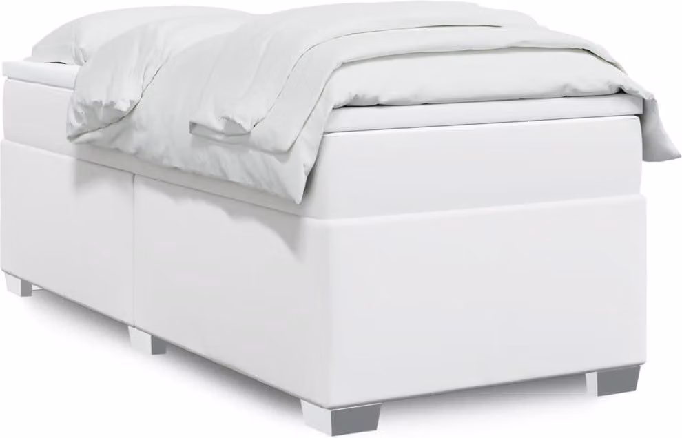 Maison Exclusive - Giroletto a Molle con Materasso Bianco 80x200 cm in Pelle finta