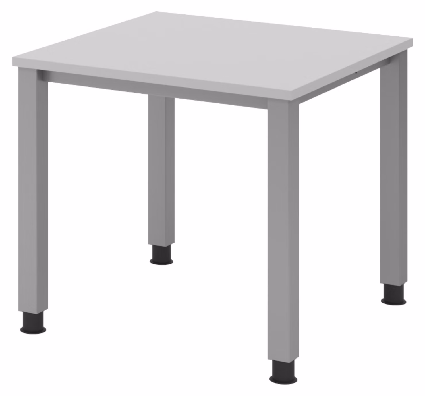 Scrivania bümö Serie Q - Struttura: argento, Dimensioni: 80 x 80 cm, Finitura: grigio
