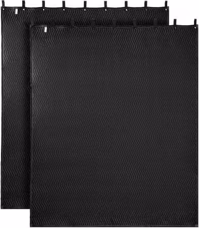 Set di 2 Coperte Fonoassorbenti VEVOR con Occhielli, Coperture Oscuranti per Traslochi e Registrazione Musicale, L: 243,8 cm x H: 203,2 cm