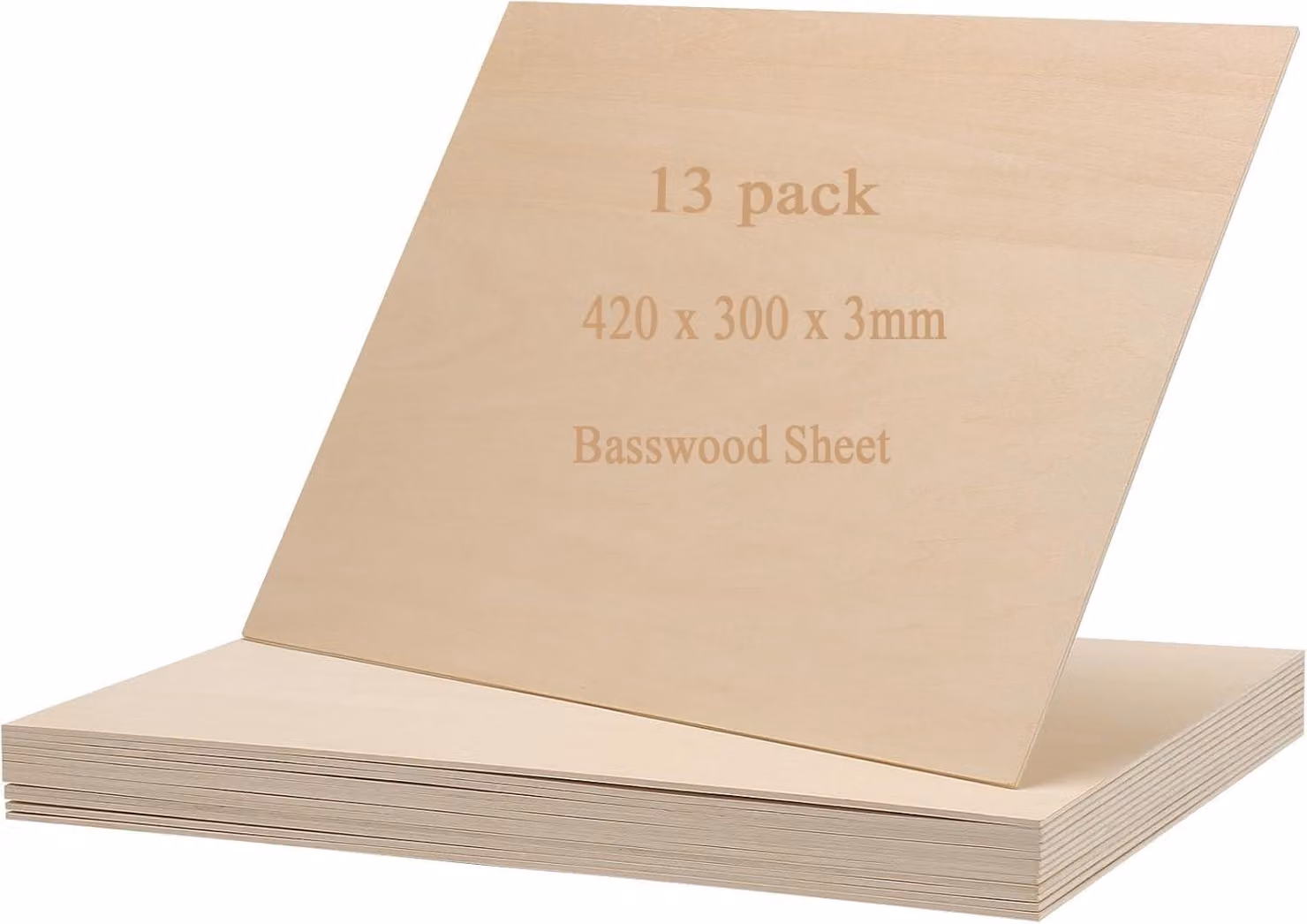 Piastre multistrato, 13 pezzi, dimensioni 420 x 300 mm - Piastre in balsa - Non rifinite - Lavorazione del legno - Modellismo - Progetti creativi - Piastre di legno
