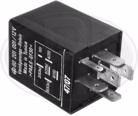 Relais, Wisch-Wasch- Intervall, 12V, 6-P