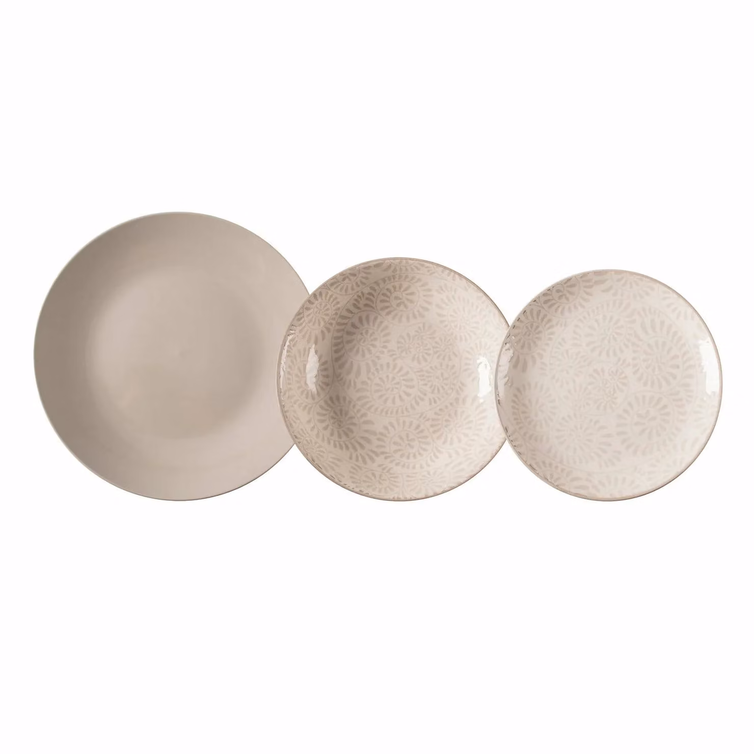 Servizio di piatti Florenz Gusto Casa in stoneware beige, 18 pezzi – 1