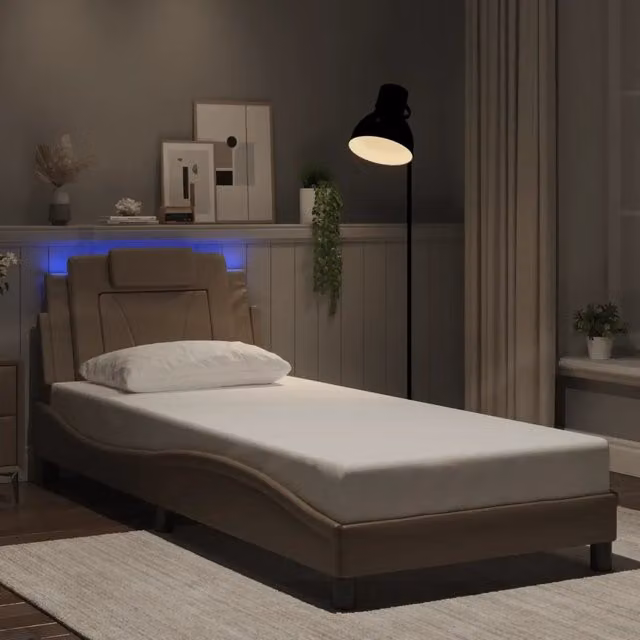 Giroletto Viana con LED senza Materasso Cappuccino 90x190 cm 3213991