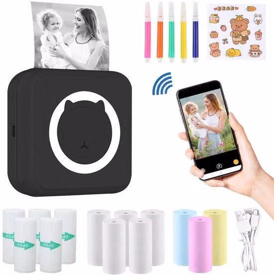 Mini stampante fotografica per smartphone con Bluetooth e tecnologia termica