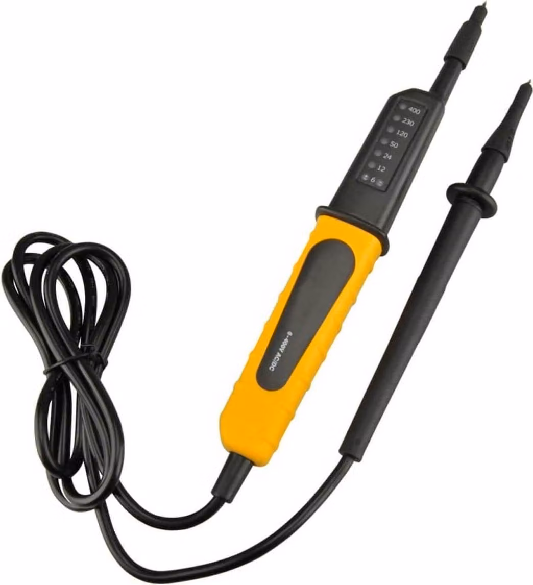 Tester di tensione di corrente a 2 poli, 6 - 400 V, Unitec