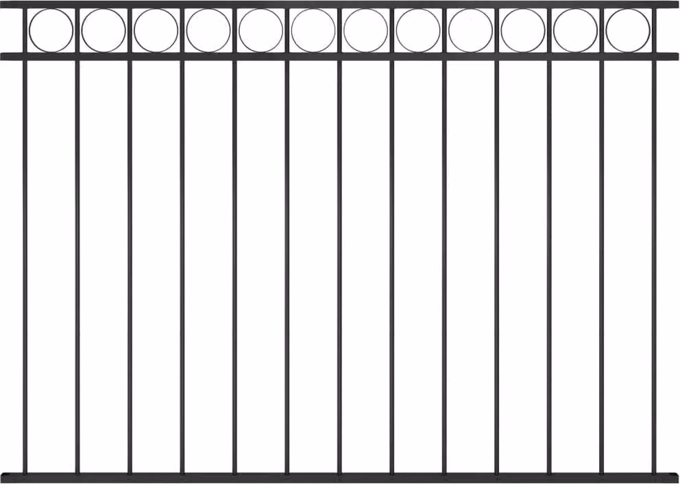 Pannello di recinzione ASSEN in acciaio 1,7x1,2 m Nero