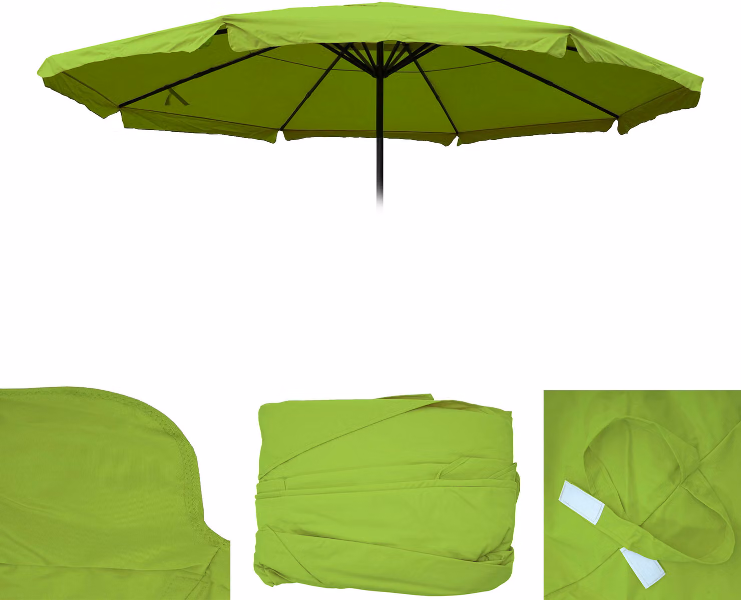 Coperchio di ricambio per ombrellone Meran Pro, ombrellone da ristorazione con mantovana Ø 5m, poliestere ~ verde chiaro