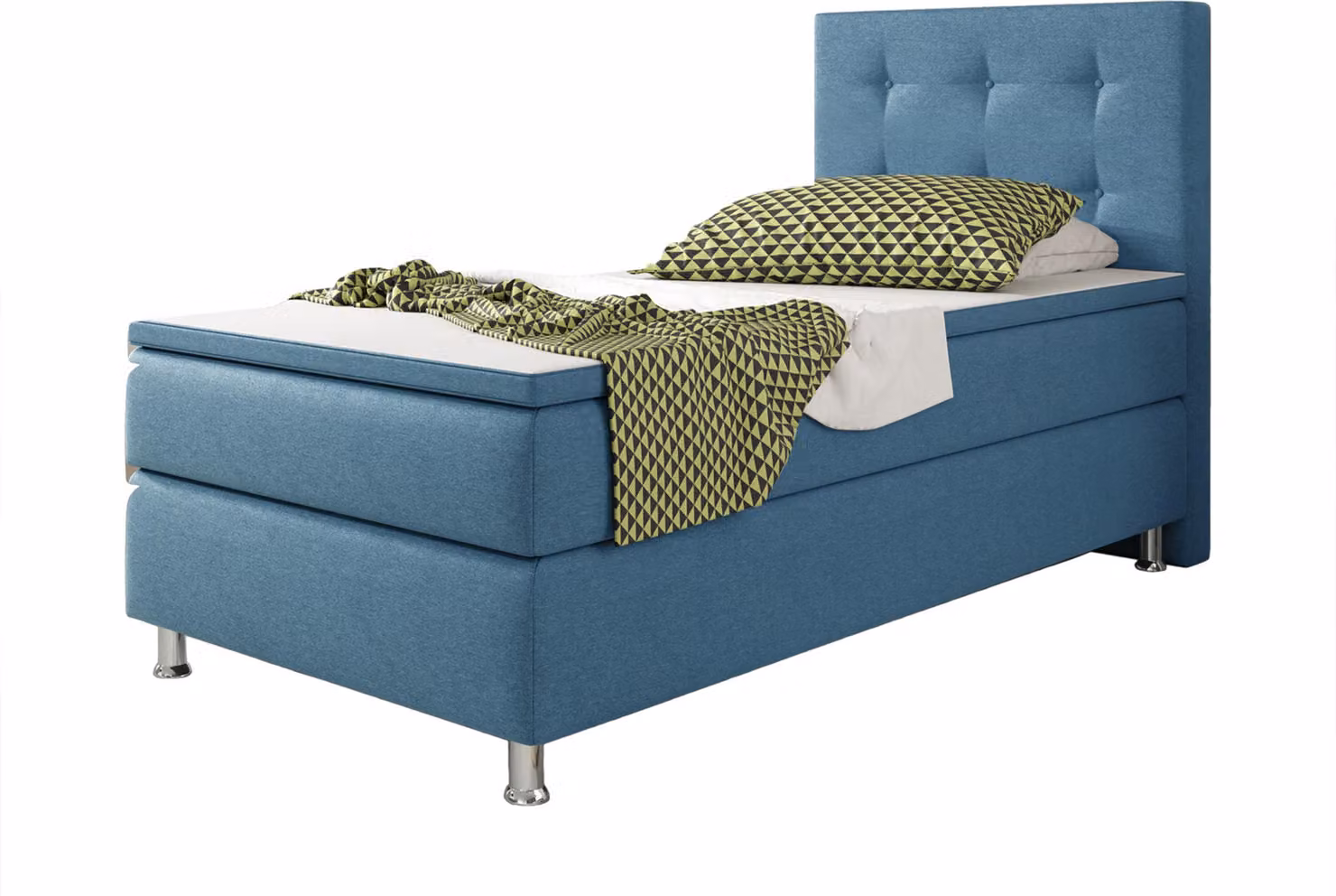 Letto boxspring Inter Handels Colonia, 90x200, blu