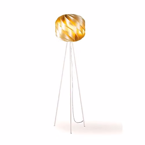 Piantana Moderna 3 Piedi Polilux ® New Gold E Metallo 1 Luce E27