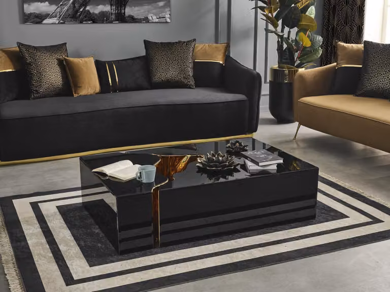 Couchtisch Design Möbel Luxus schwarz Modern Wohnzimmer Holz