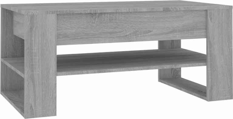 Tavolino da Salotto Grigio Sonoma 102x55x45cm Legno Multistrato