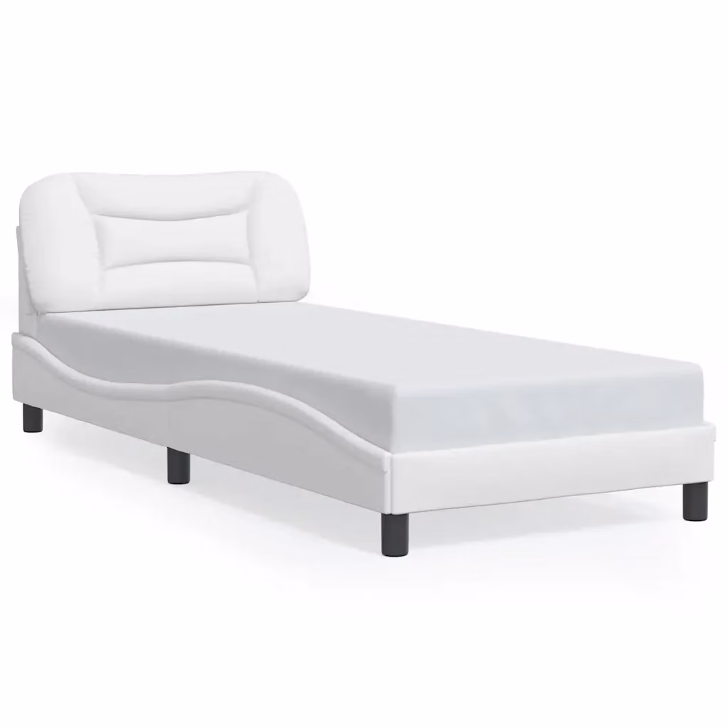 Giroletto senza materasso Hvar vidaXL in similpelle bianco L 80 x P 200 cm – 2