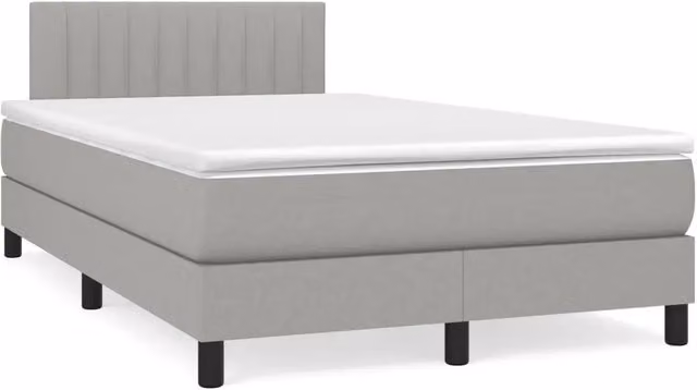 Letto Ibrido vidaXL con Struttura in Legno di Pino e Materasso Grigio e Bianco L/P/H: 120 x 200 cm