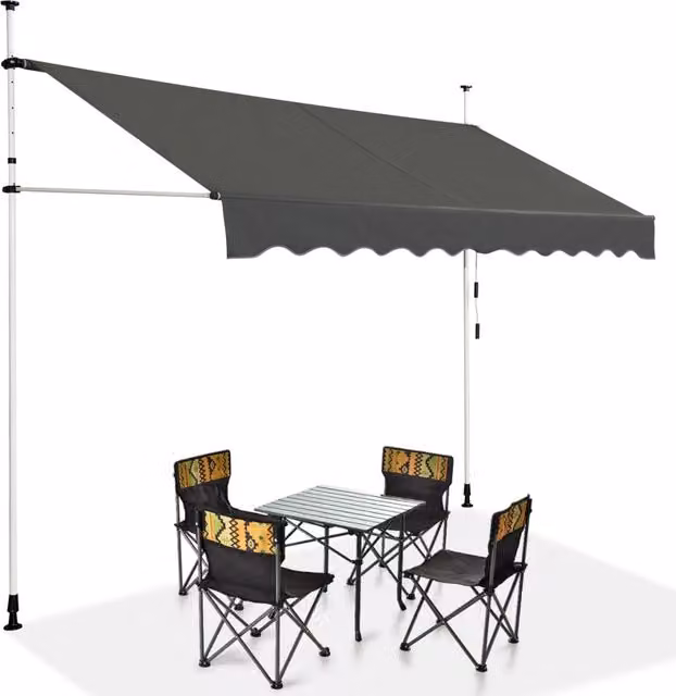 Tenda da sole retrattile DESIGN IN in alluminio e poliestere, impermeabile e resistente ai raggi UV, Grigio, L: 300 cm, P: 120 cm