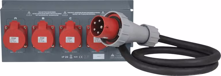 Showgear PSA-63A4C 4 x MCB - Uscita CEE